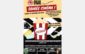 Soirée Cinéma Samedi 16 Novembre 2024