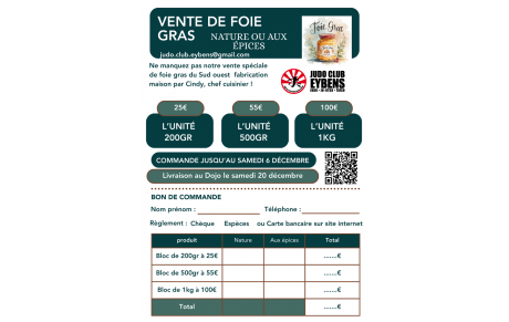 Vente de foie Gras